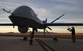 A Predator drone at a United States airstrip.