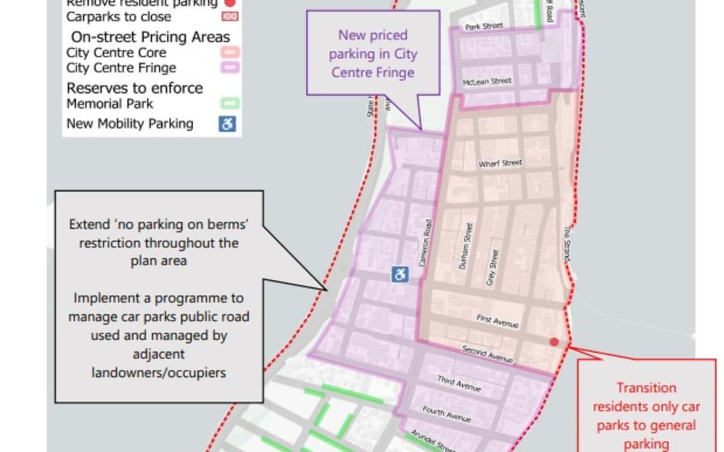 Recommendations for the Tauranga Central City Parking Management Plan. Image / Tauranga City Council