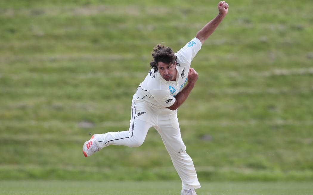 Colin de Grandhomme bowling
New Zealand BlackCaps Inter-Squad match.