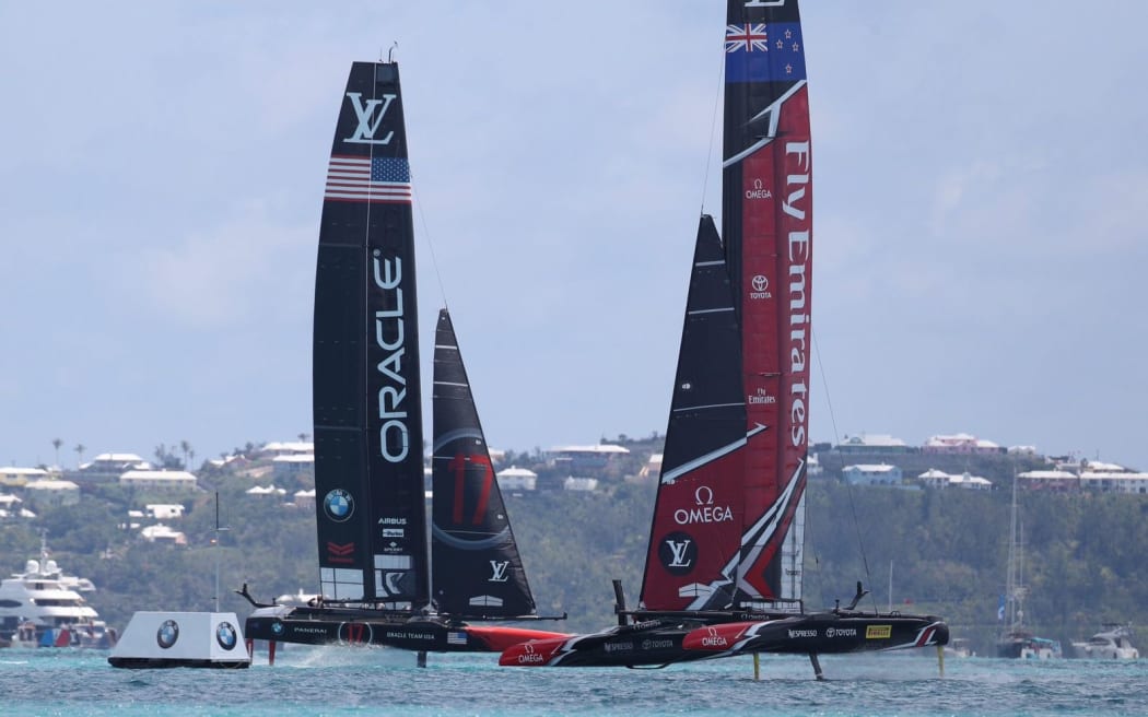 Team New Zealand in their second race against Oracle.
