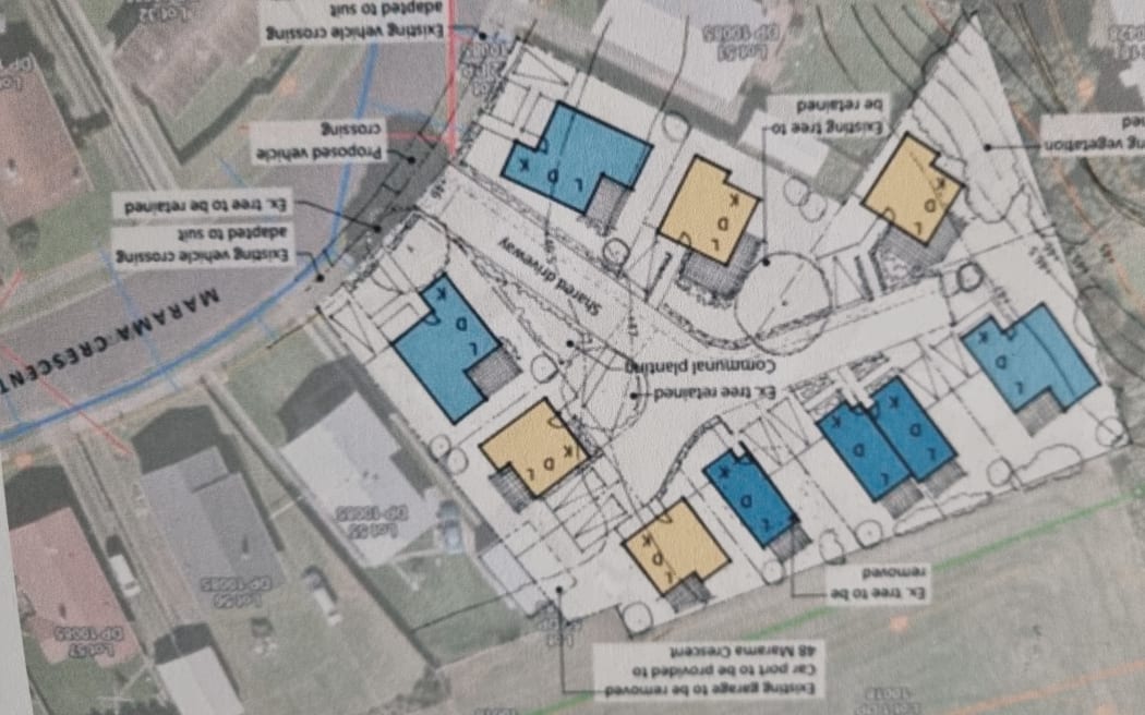An example of medium-density developments planned for existing Kāinga Ora sections in New Plymouth.