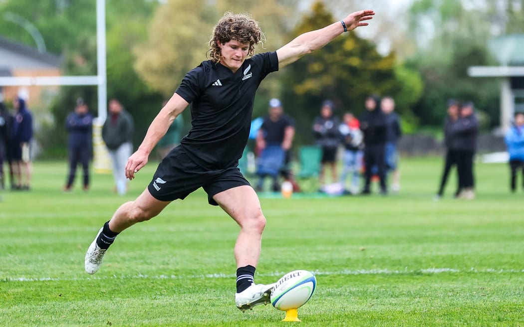 NZ Schools' Harry Inch from Nelson College at the NZ Schools vs Samoa U18 at St Paul’s Collegiate, Hamilton, New Zealand on 2 October 2024.