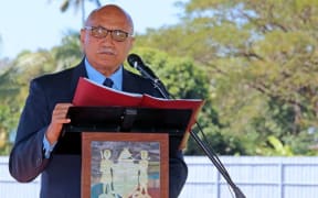 Fiji's president Major-General Jioji Konrote delivers a speech on Constitution Day, September 2017