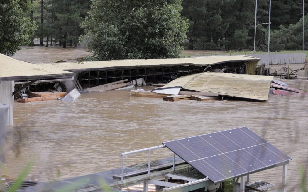 The Waipawa River in southern Hawke's Bay during Cyclone Gabrielle.