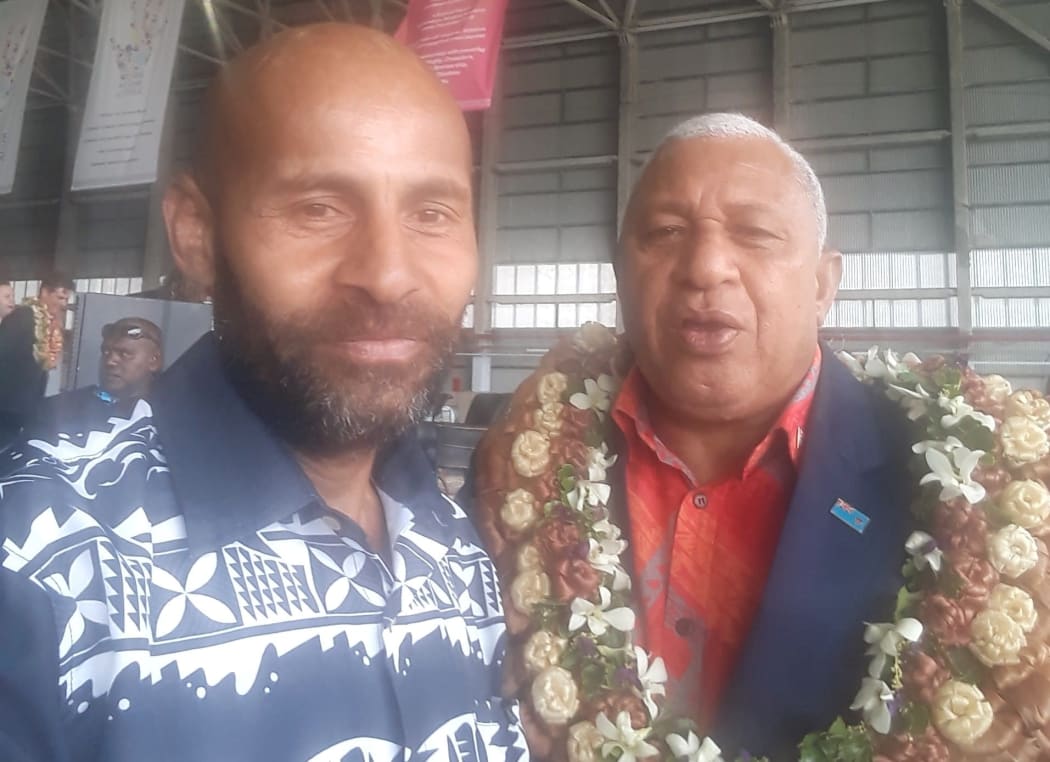 Timoci Nacola and Prime Minister Frank Bainimarama in this photo dated 24 November 2019 on Mr Nacola's Facebook account.