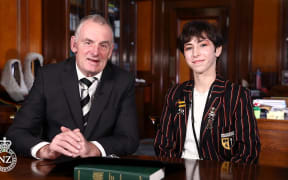 Trevor Mallard and Justine Tucker on the Speaker's daily briefing on Parliament TV