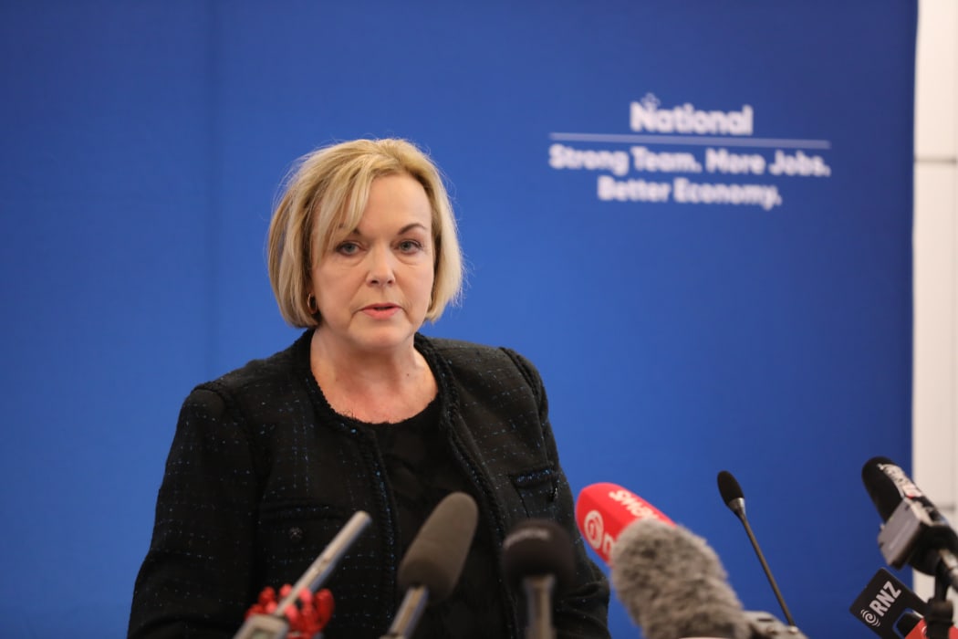 Judith Collins at National's infrastructure announcement