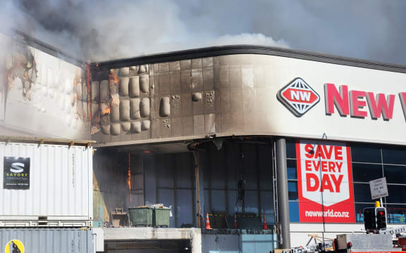 Fire at New World supermarket in Victoria Park, Auckland