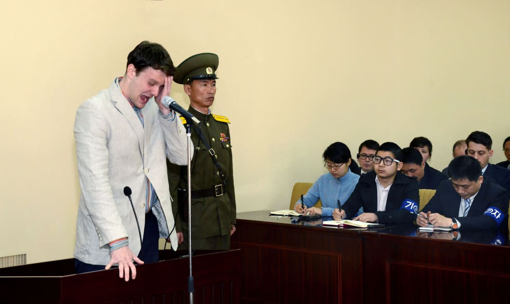 Otto Warmbier breaks down at his trial.