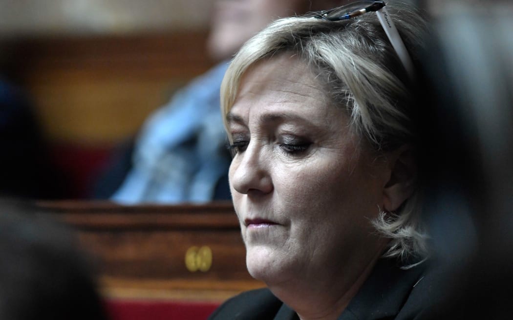 Head of French far-right National Front party and member of Parliament Marine Le Pen.