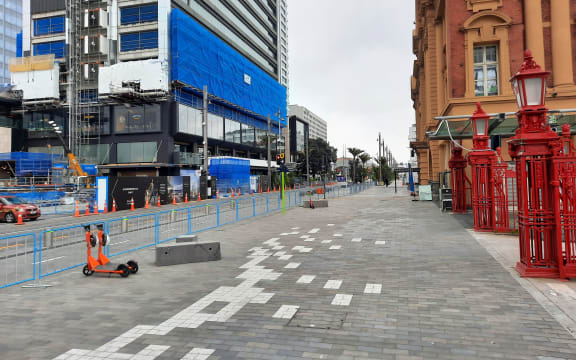 Central Auckland at midday on 27 August.