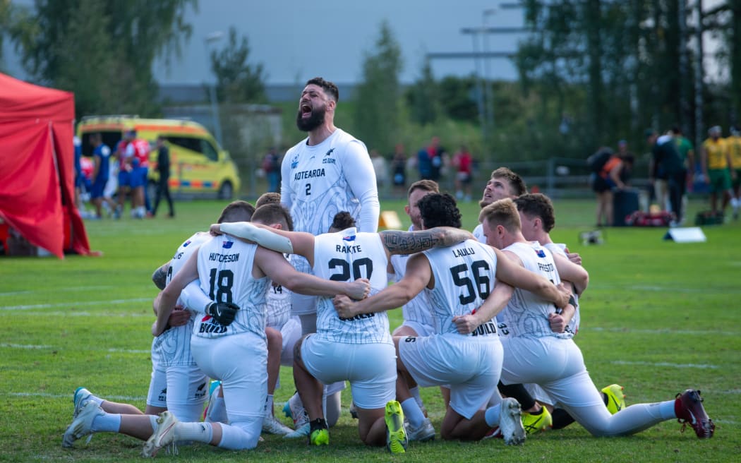 New Zealand men's Flag Football team at the 2024 World Championships in Finland