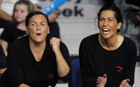 Netball coaches Margaret Foster and Noeline Taurua.