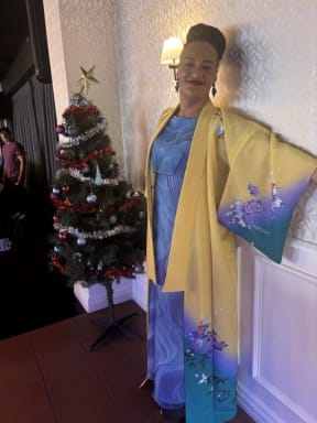 Selena Pirika says the community Christmas lunch feels like home for her.