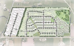 An artist's impression of the potential layout for the up to $400 million mixed use Dargaville Racecourse development