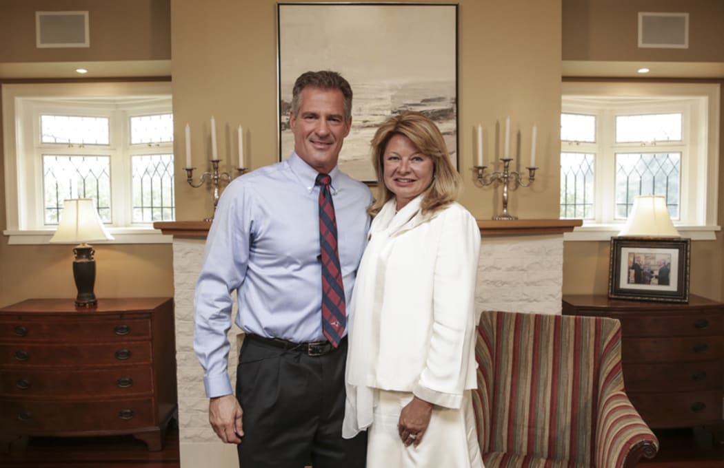 Scott Brown, US Ambassador to New Zealand and his wife Gail Huff at their Lower Hutt home.