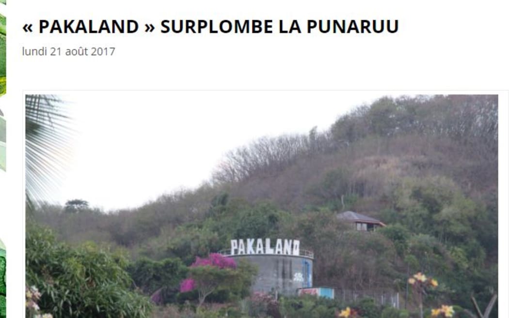 Sign on reservoir startles Tahitians