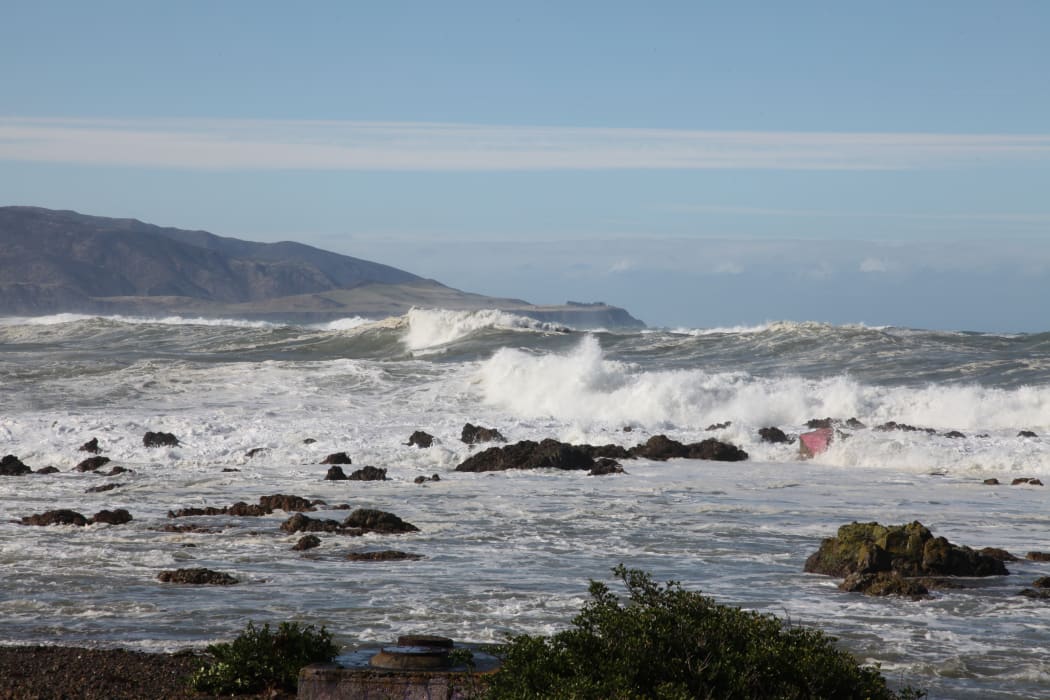 Big waves on Wellington's south coast.