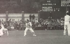 1946 cricket match between Australia and NZ.