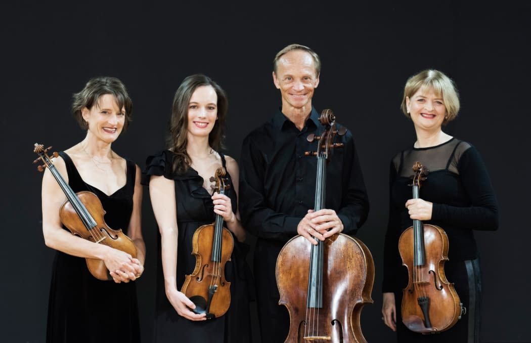 Cellist Rolf Gjelsten with the NZSQ