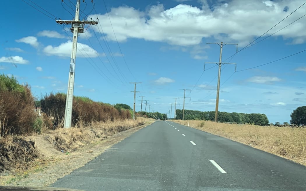 The scene of a fiery crash on Dawson Road in Taupiri involving a Tesla motor car driven by Saurbh Sharma of Auckland on 04 January 2022 that killed passenger Shubham Kaur, a lawyer from Auckland
NZME photograph by Dean Evans 17 January 2022