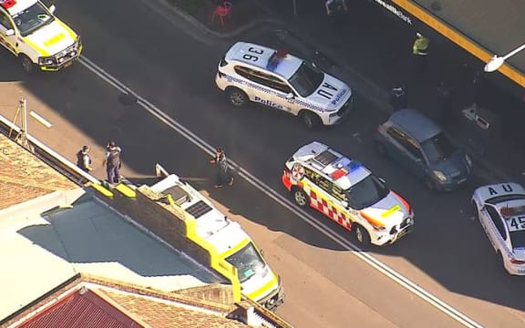 A crime scene has been established at South Parade in Auburn, Sydney.