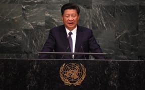 Xi Jinping speaks at the United Nations Sustainable Development Summit during the United Nations General Assembly in New York.