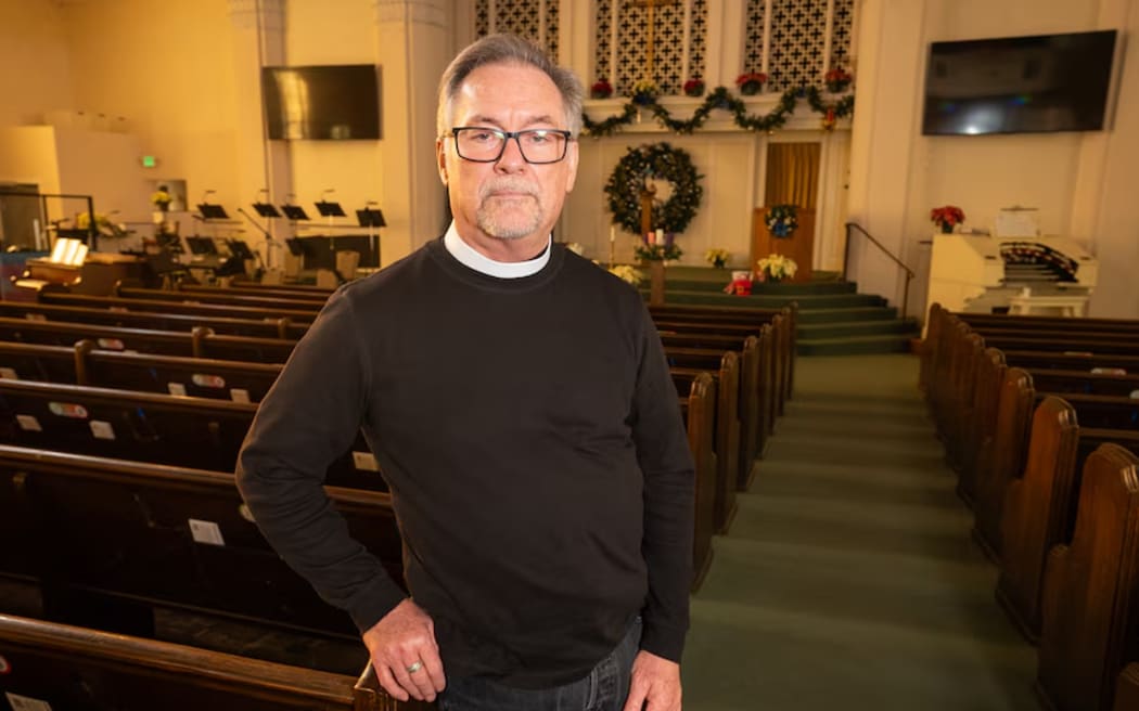 Minneapolis Reverend Kenny Callaghan said Minneapolis had a history of protesting against "marginalisation and intimidation". (ABC News: Bradley McLennan)