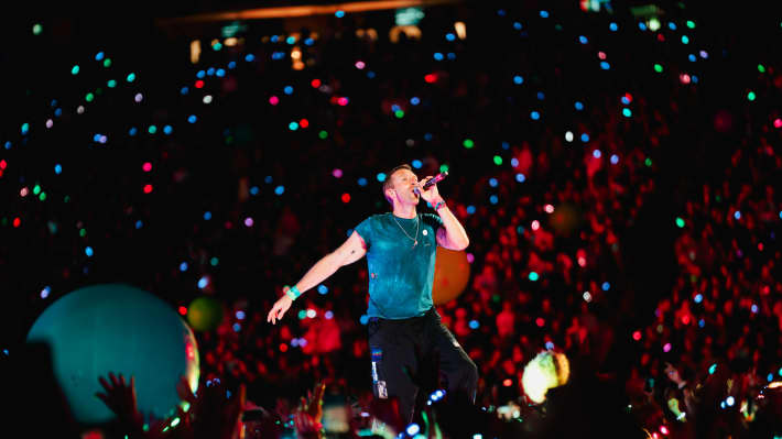 Coldplay perform at Auckland's Eden Park on November 14, 2024.