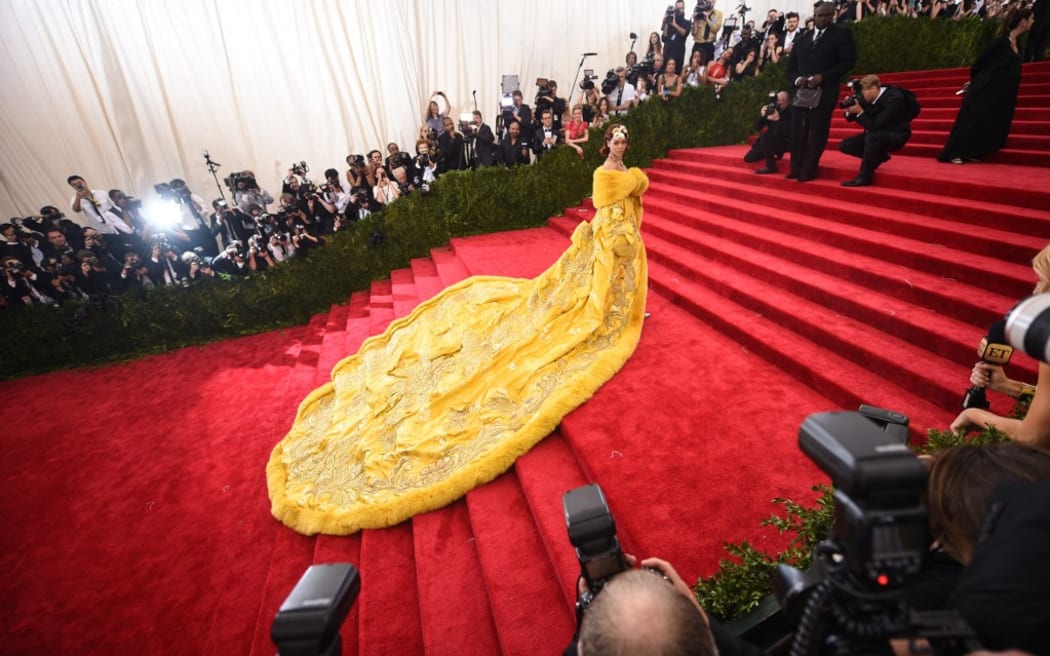 Rihanna attends the "China: Through The Looking Glass" Costume Institute Benefit Gala at the Metropolitan Museum of Art on May 4, 2015 in New York City.