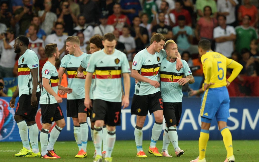 Belgium against Sweden.