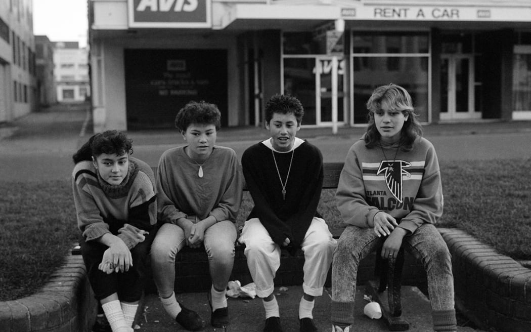 Young people pictured at Pigeon Park, Wellington in 1989.