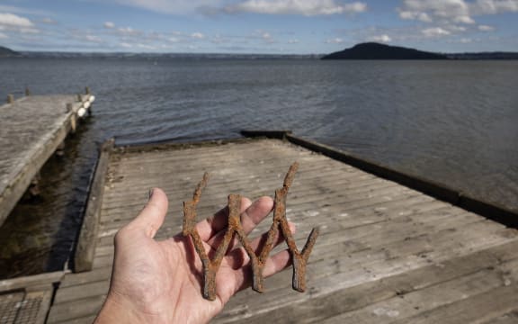 Rusty Metal at the Hannahs Bay Boat Ramp.  25 January 2024 The Daily Post Photo / Andrew Warner