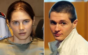 Amanda Knox and Raffaele Sollecito during their original trial.