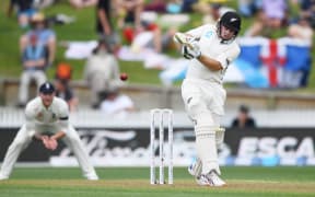 Black Caps Test opener Tom Latham batting on Day 1. 2nd Test match. New Zealand Black Caps v England.