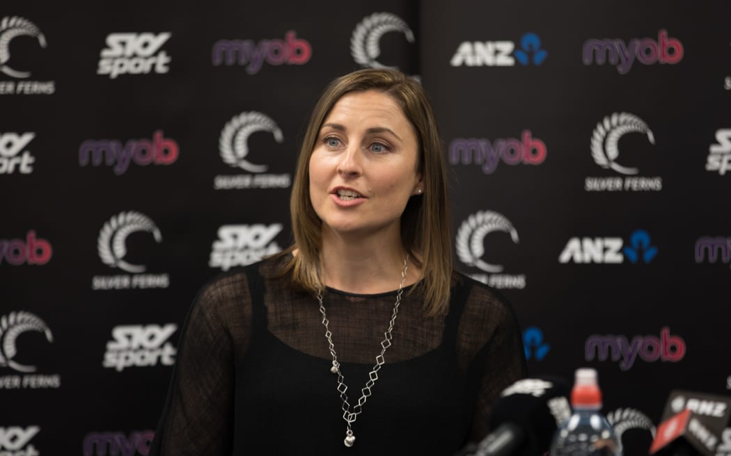 NNZ Chief Executive Jennie Wyllie at the annoucement of Noeline Taurua as the new coach of the Silver Ferns.