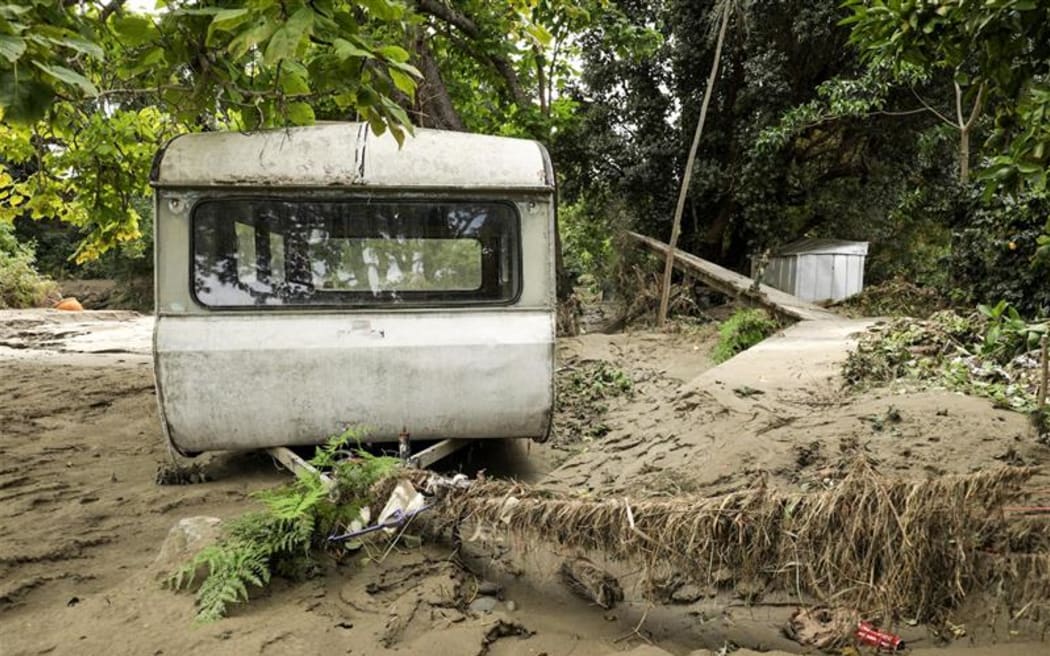 Flood damage around Gisborne