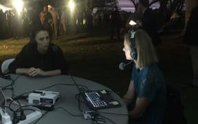 Prime Minister Jacinda Ardern speaks to Mihingarangi Forbes