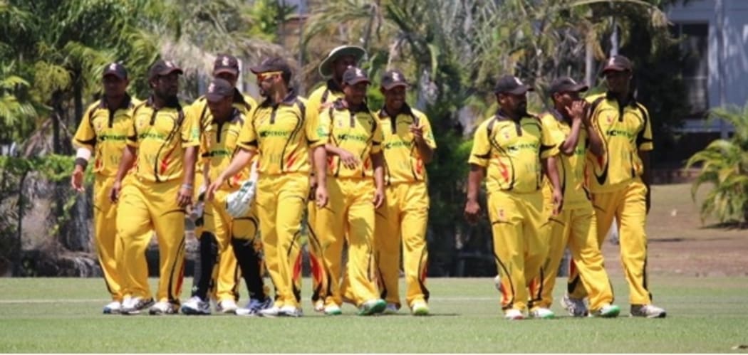 The Barramundis during the SACA League in Darwin.