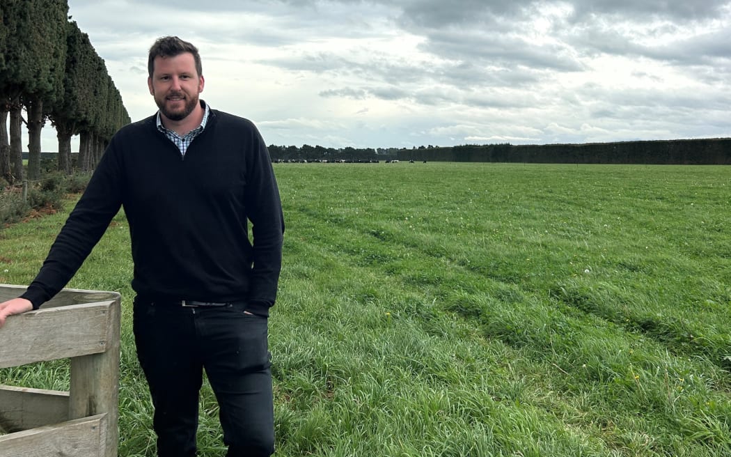Dewhirst Land managing director Isaac Williams at the 435 hectare dairy farm near Greendale in the Selwyn District where a raft of sustainability practices have been trialled.