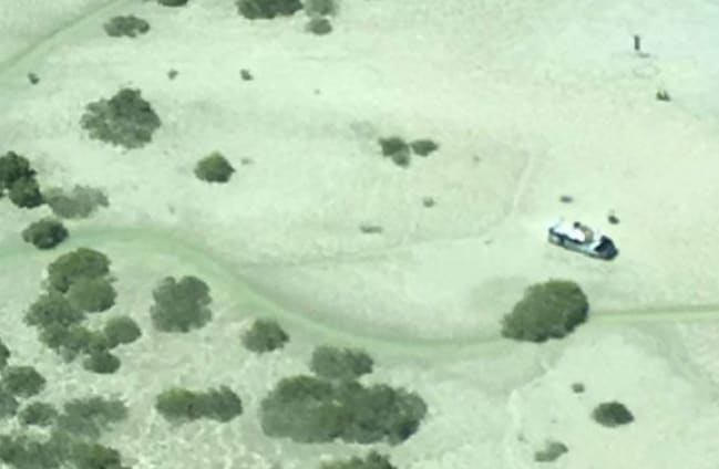 Two men in remote Western Australia got the ute bogged in crocodile country.