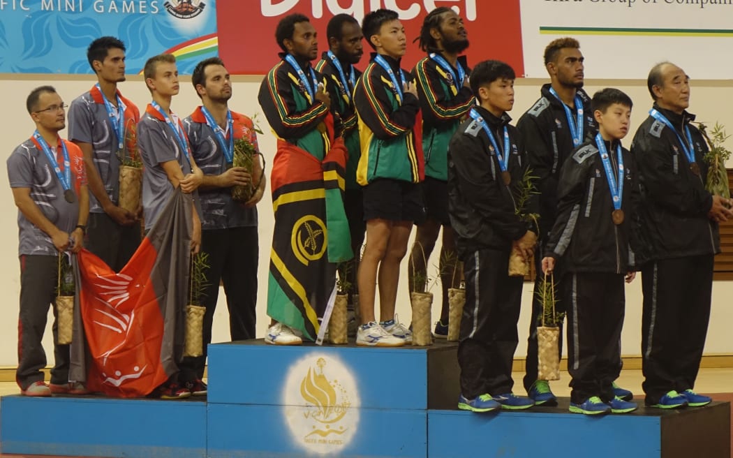 Vanuatu's men's table tennis team win an historic gold