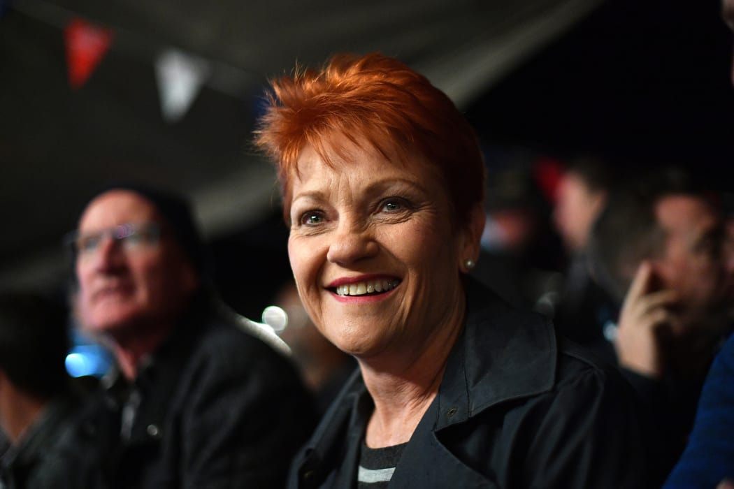 Pauline Hanson at the Birdsville Races in Queensland, 31 August 2018