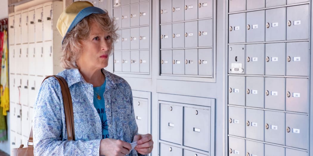 Meryl Streep sleuthing in The Laundromat.