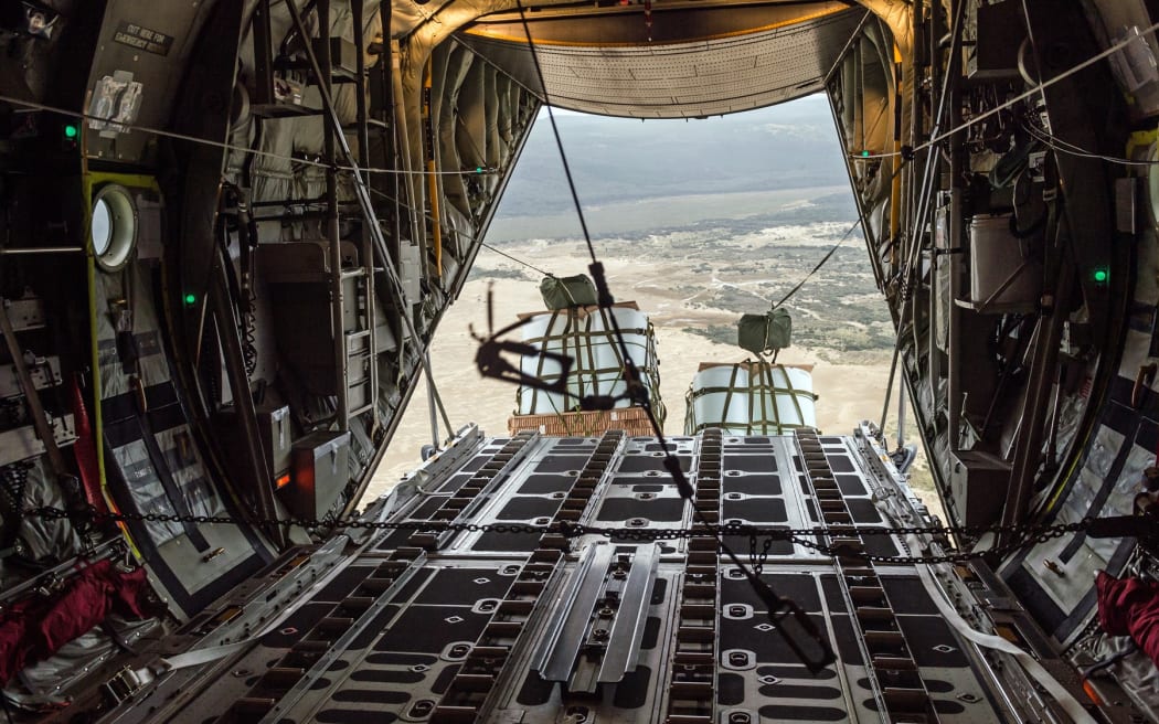 C-130H Hercules supply drop, 2016.