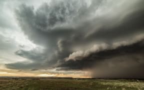 Tornadic supercell in western Oklahoma.