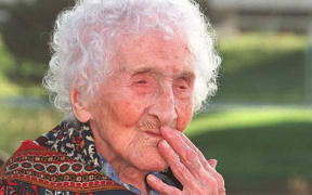 Jeanne Calment at the age of 120.