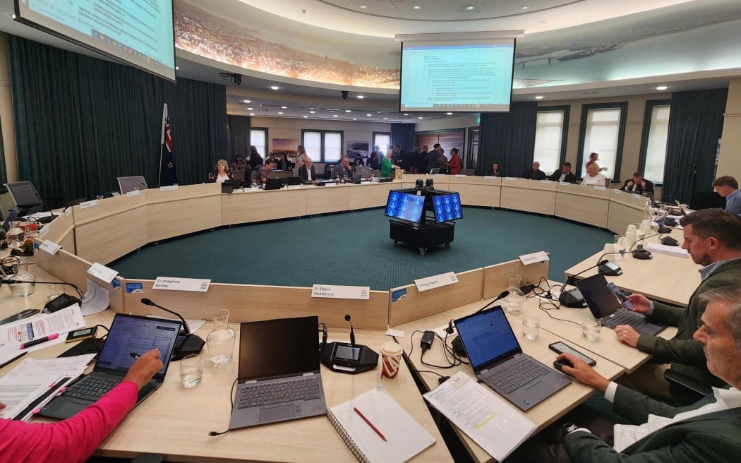 Auckland councillors hold a Budget meeting on 6 December, 2023.