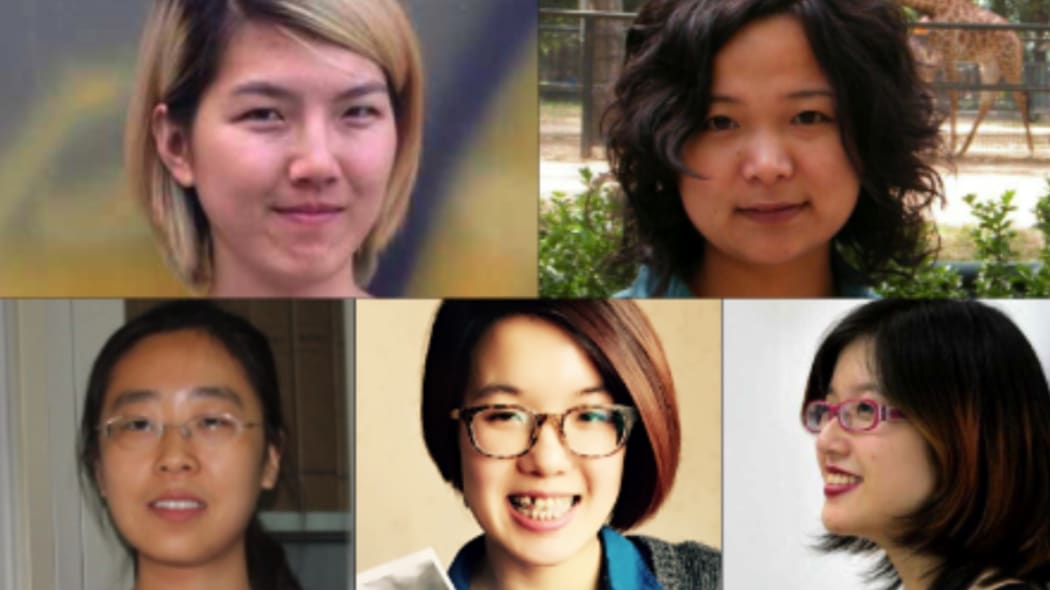Clockwise from top left: Li Tingting, Wu Rongrong, Zheng Churan, Wei Tingting, Wang Man