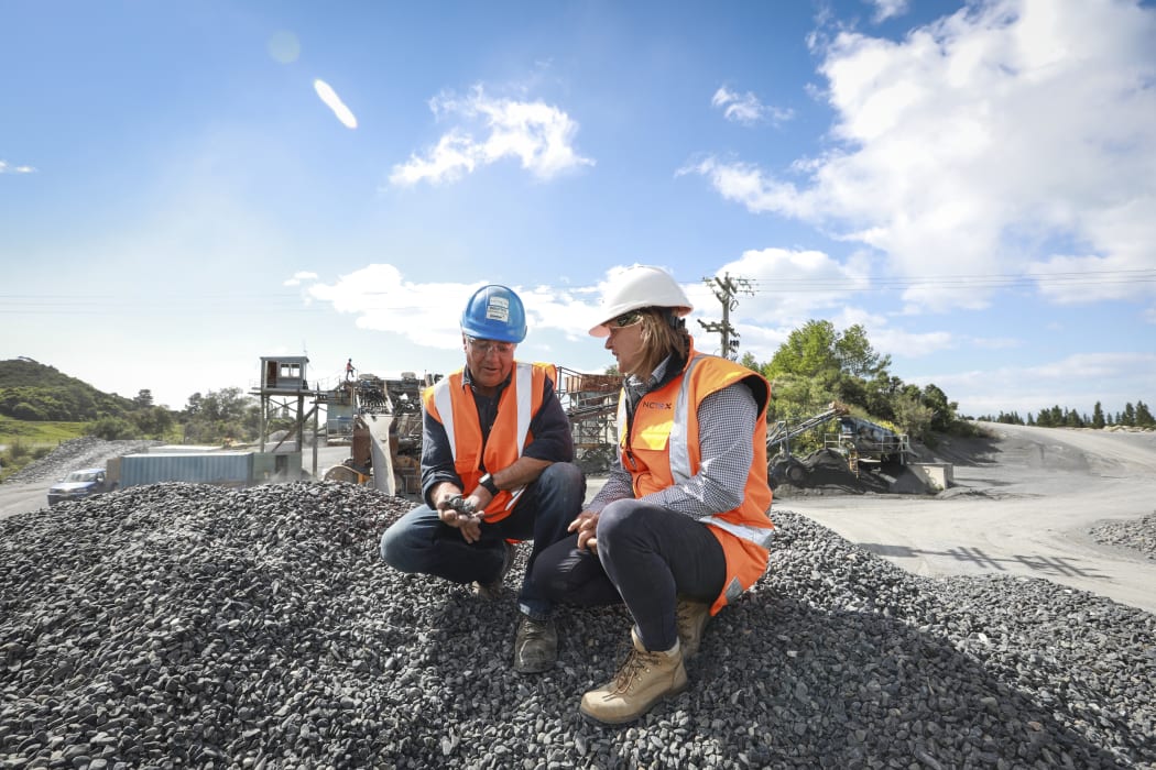 Catherine and Peter Ford, Ford Bros, local earthmovers, contracted to NCTIR in the Kaikoura road and rail rebuild.